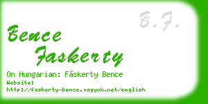 bence faskerty business card