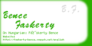 bence faskerty business card